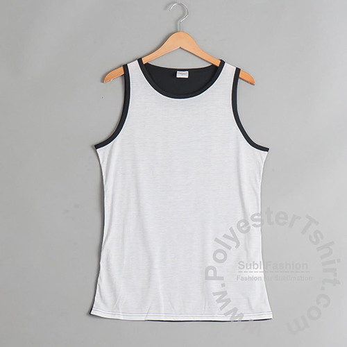 Black and White Men Sleeveless Tank Top